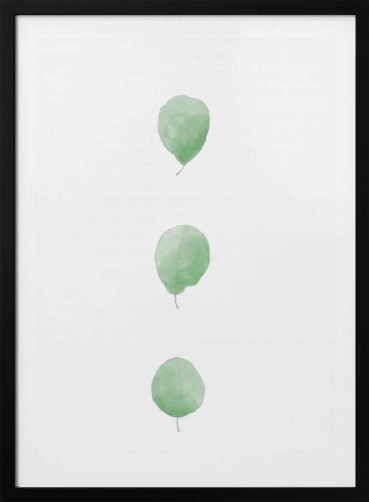 Birch Leaves in Row | Poster