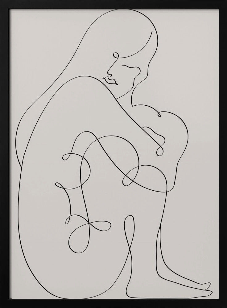 Woman Lines Black | Poster