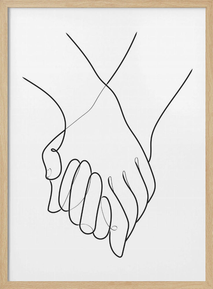 Holding Hands Lines | Poster