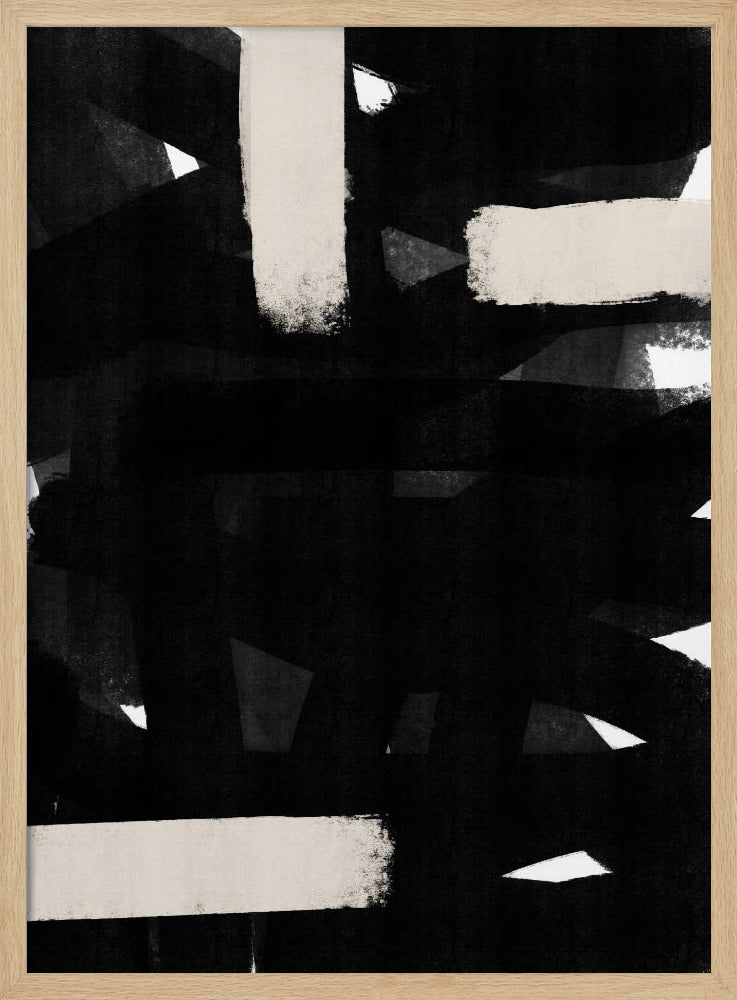 Monochrome Brushstrokes | Poster