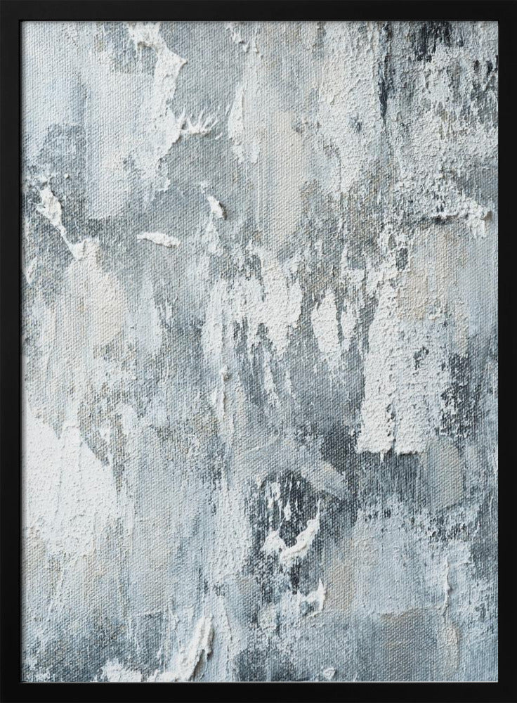 Textured Layers Of White And Gray | Poster