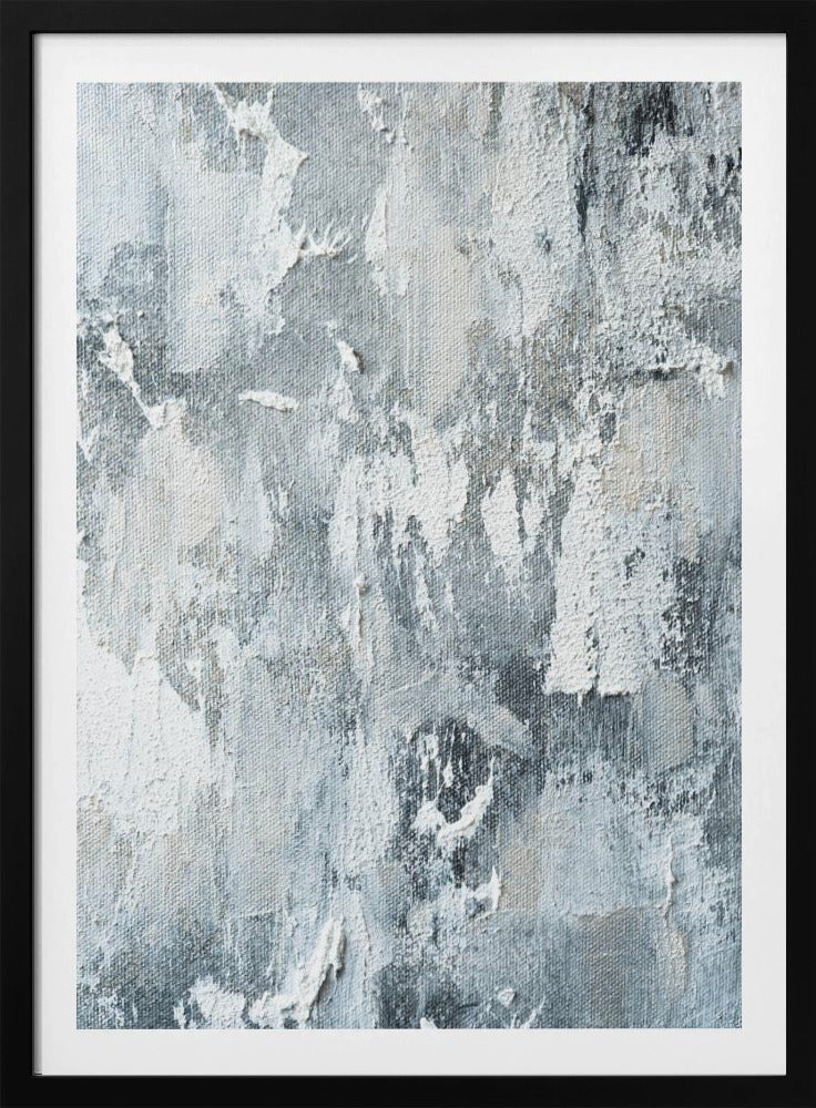 Textured Layers Of White And Gray | Poster