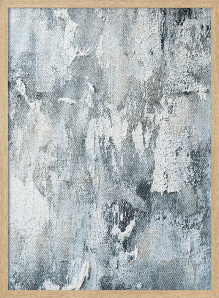 Textured Layers Of White And Gray | Poster
