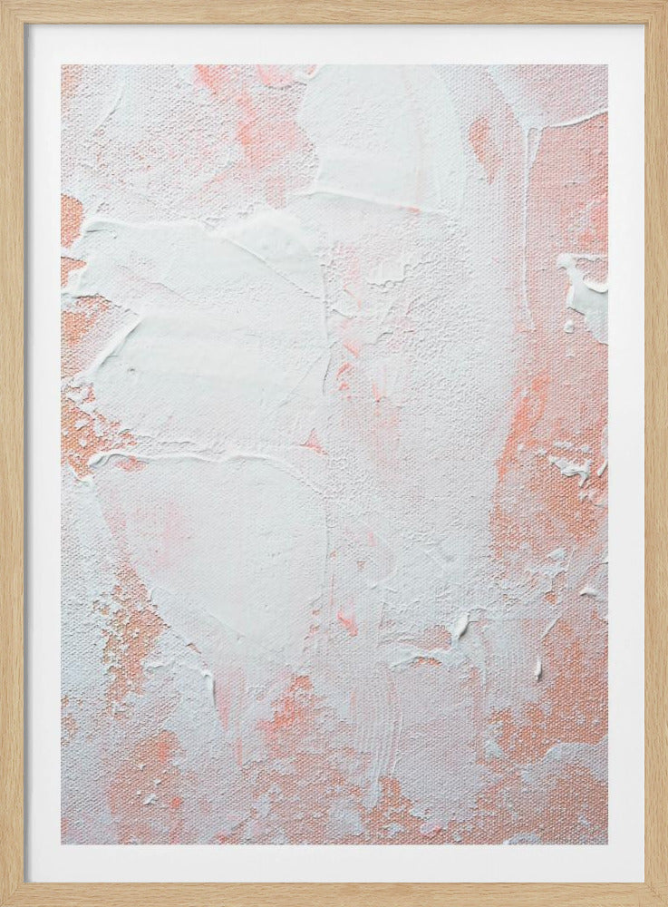 Minimalist Design With Peach And White Tones | Poster