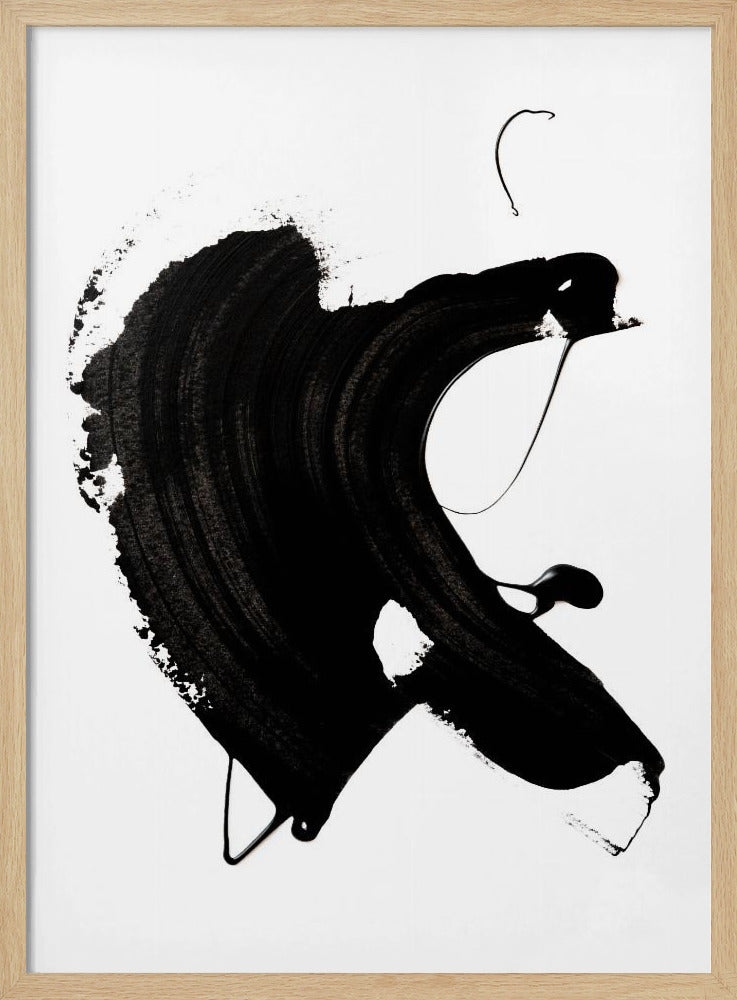 Black abstract Stroke | Poster
