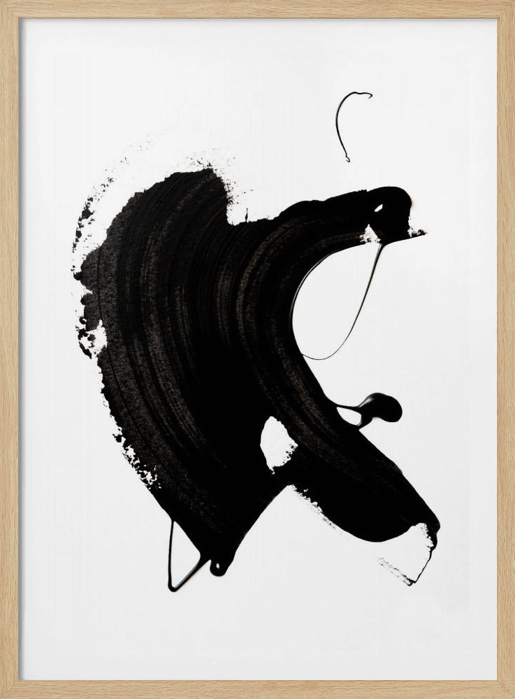 Black abstract Stroke | Poster