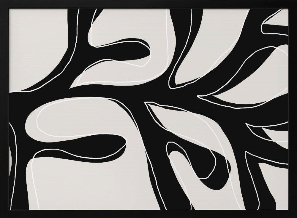 Abstract Twig Black and White | Poster