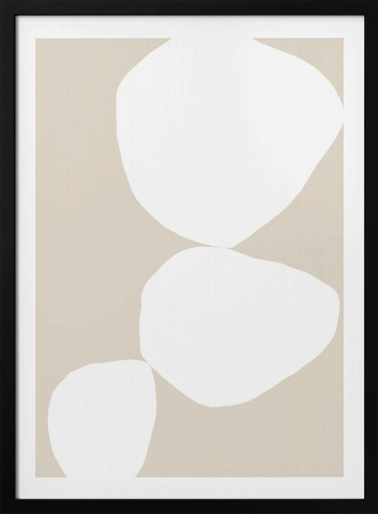 Three White Organic Shapes | Poster