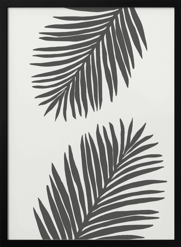 PALM LEAF 12 GRAPHITE GRAY | Poster