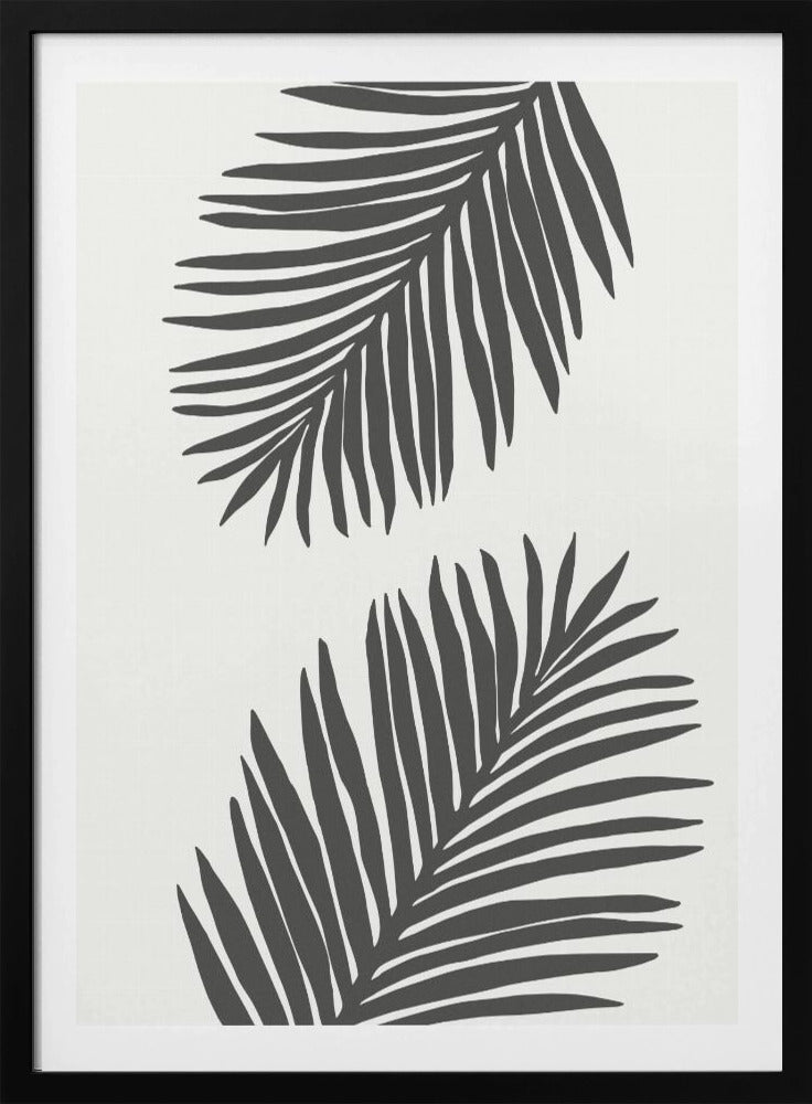 PALM LEAF 12 GRAPHITE GRAY | Poster