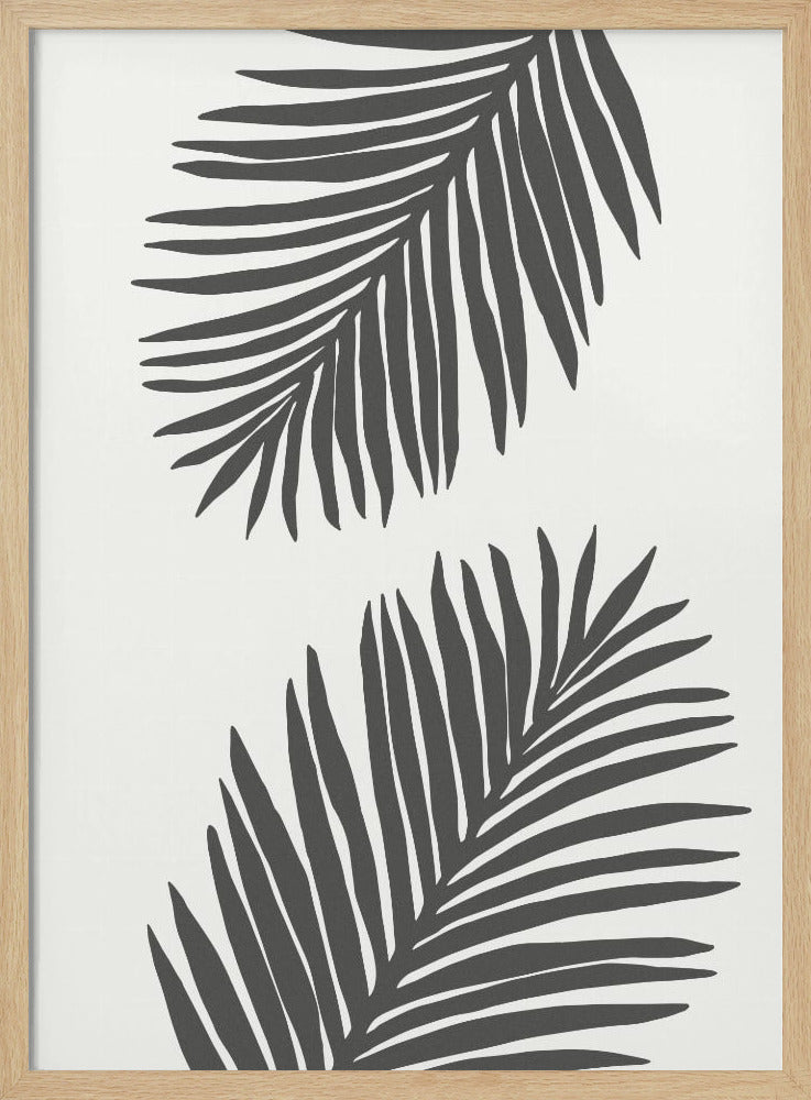 PALM LEAF 12 GRAPHITE GRAY | Poster