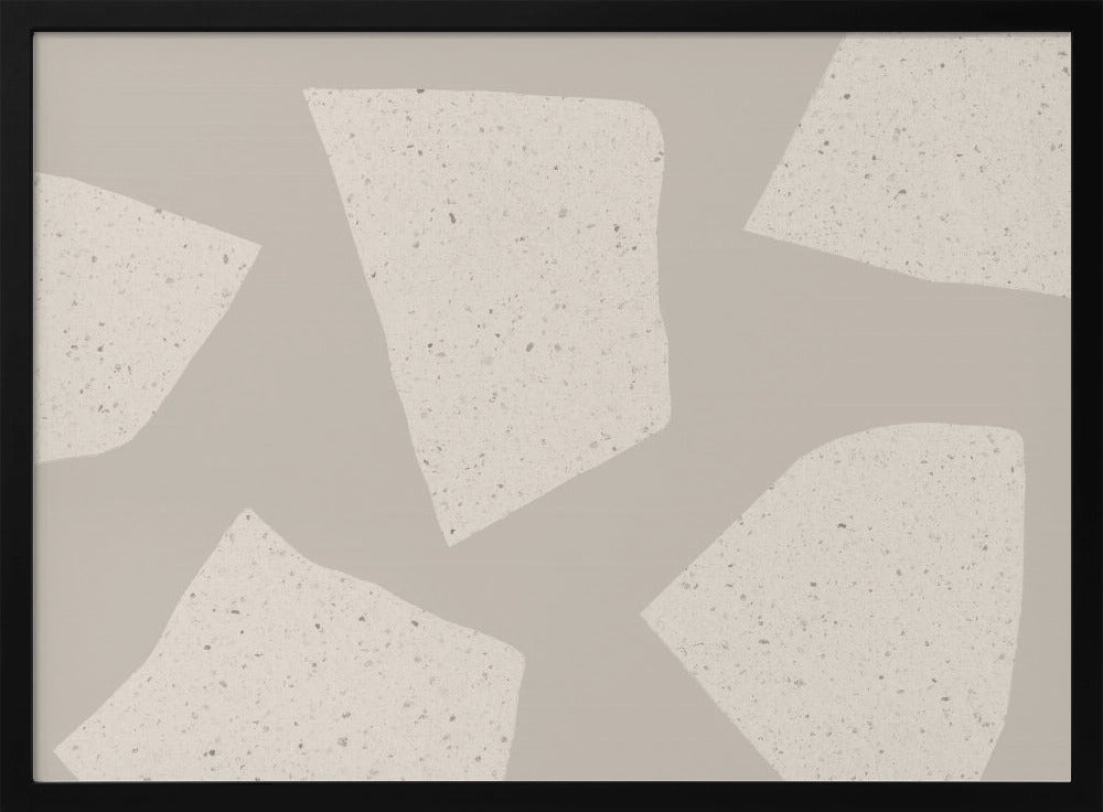 Irregular Light Beige Shapes | Poster