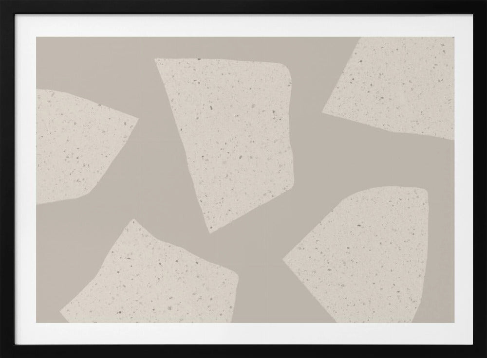 Irregular Light Beige Shapes | Poster