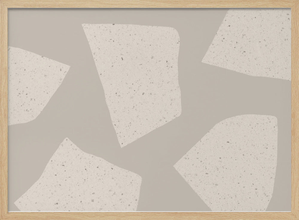 Irregular Light Beige Shapes | Poster
