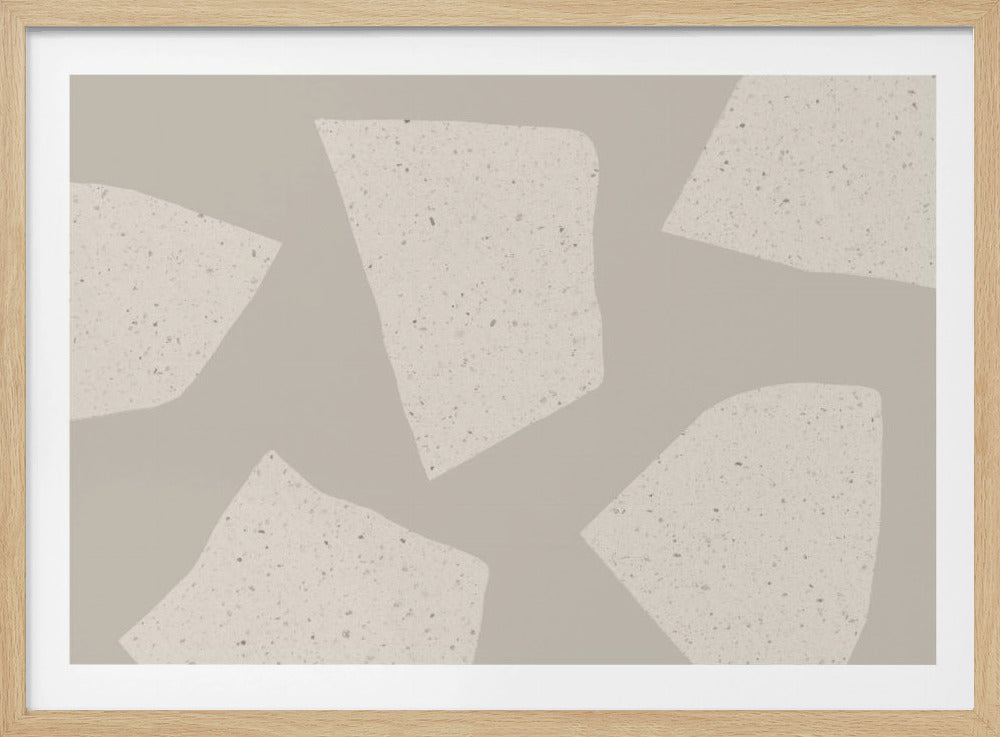 Irregular Light Beige Shapes | Poster