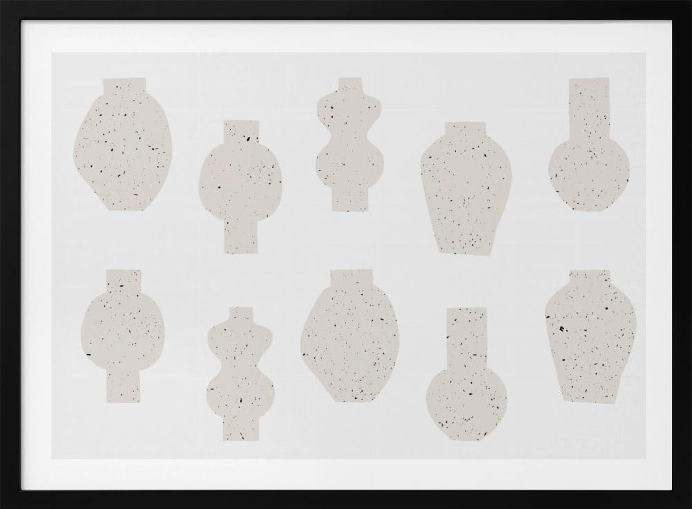 Abstract Vases Beige | Poster