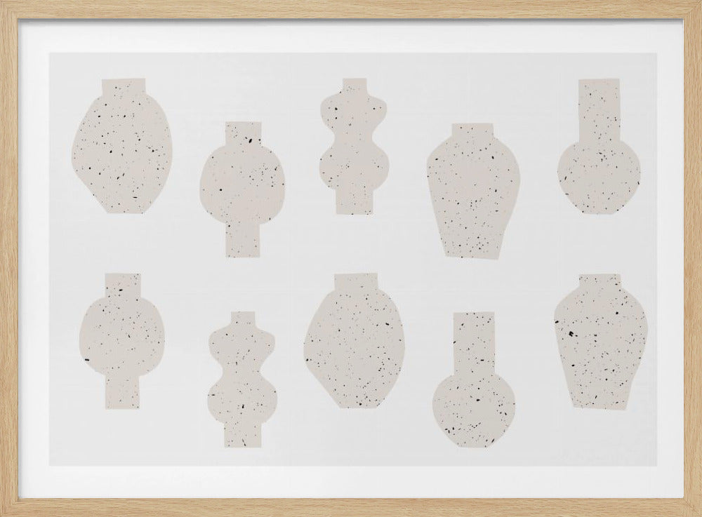Abstract Vases Beige | Poster