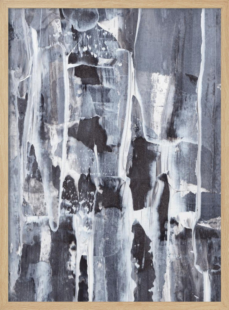 Textured Layers of Gray and White | Poster