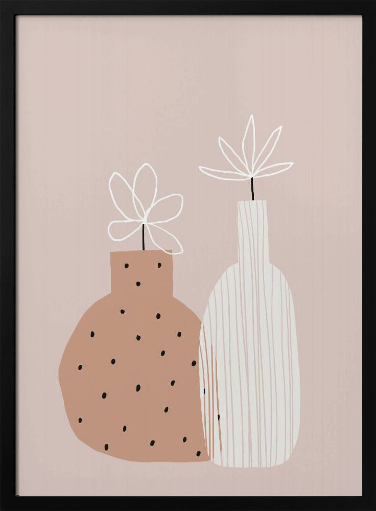 Minimal Twin Vases | Poster
