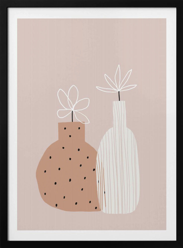 Minimal Twin Vases | Poster
