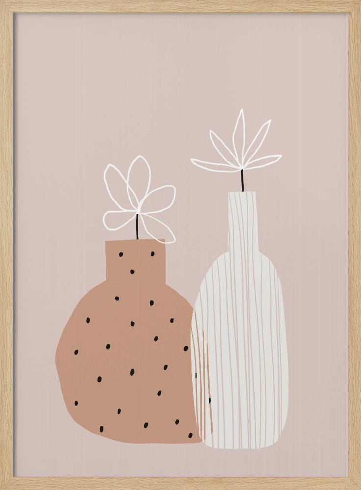 Minimal Twin Vases | Poster