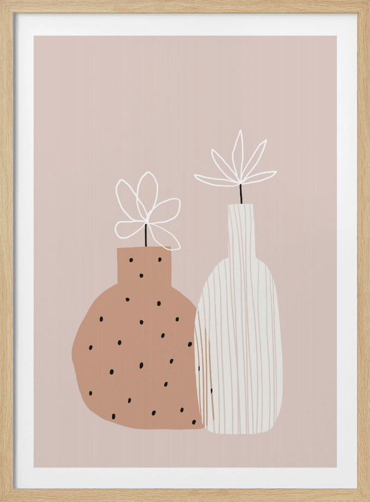 Minimal Twin Vases | Poster