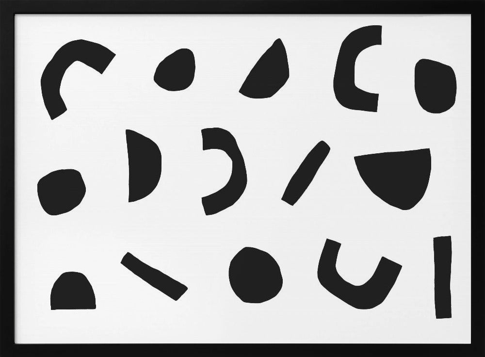 Black Geometric Shapes | Poster