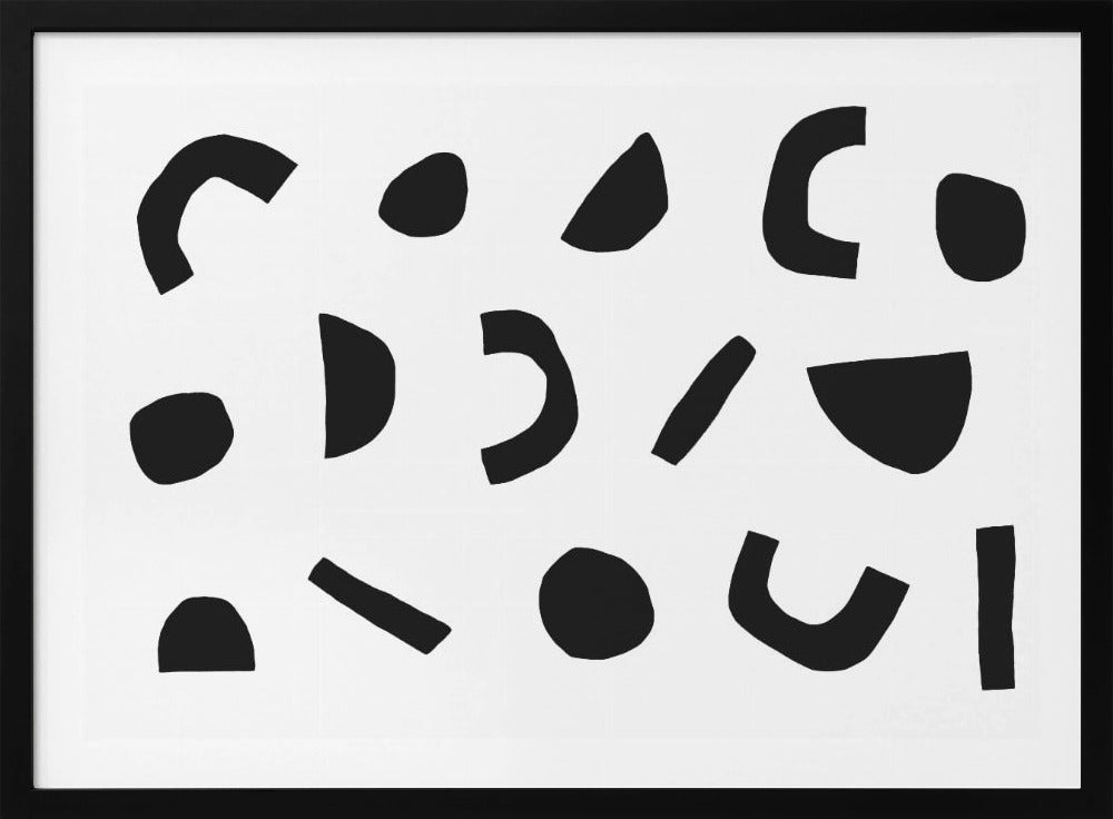 Black Geometric Shapes | Poster