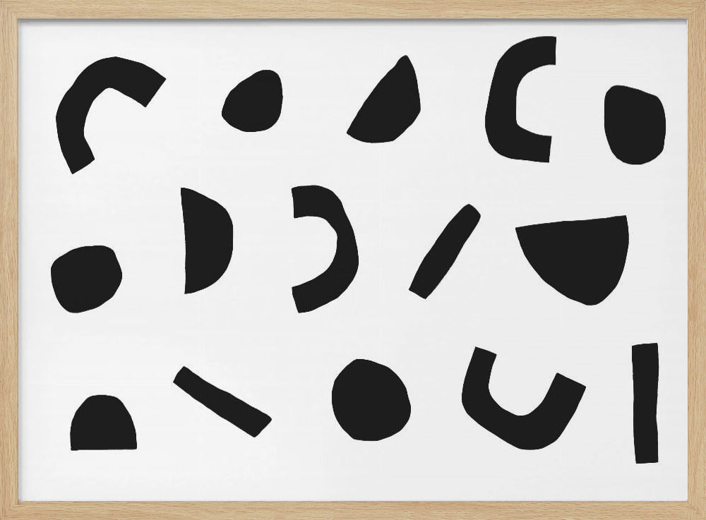 Black Geometric Shapes | Poster