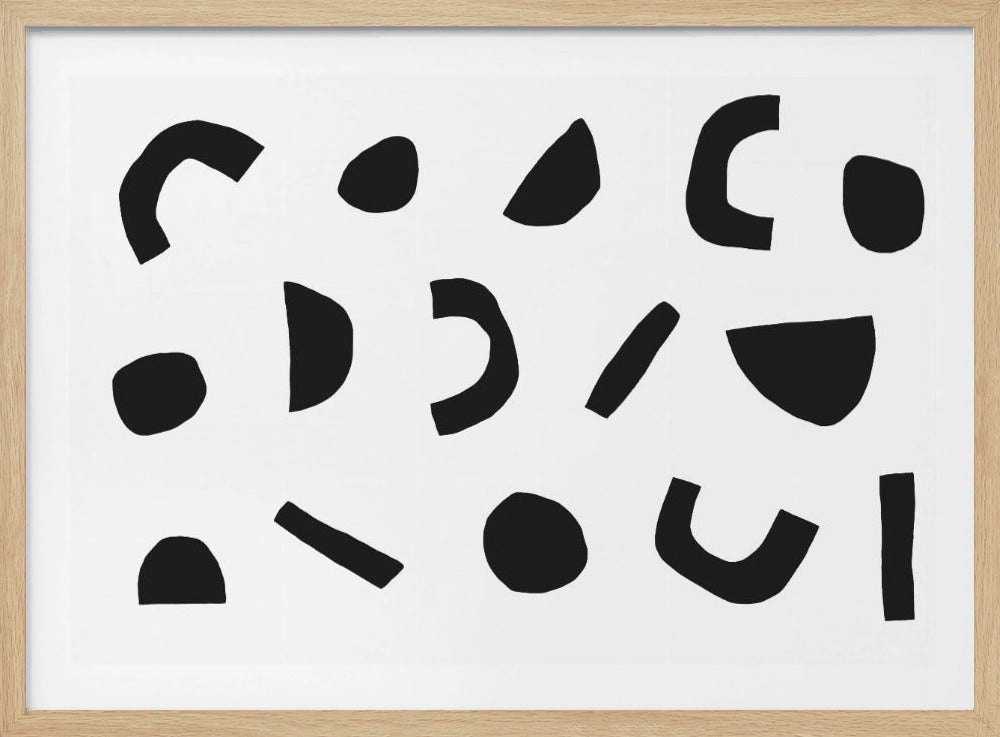 Black Geometric Shapes | Poster