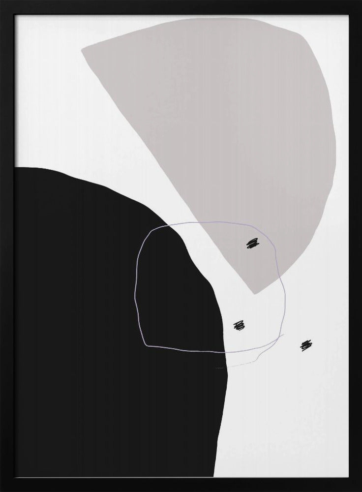 Bold Black and Gray Shapes | Poster