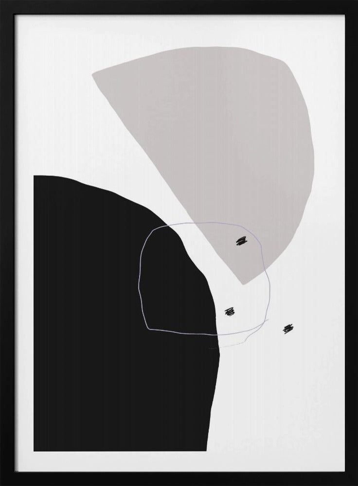 Bold Black and Gray Shapes | Poster