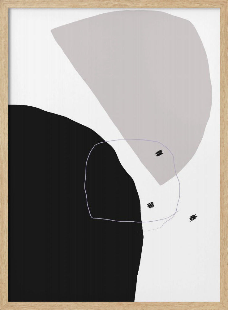 Bold Black and Gray Shapes | Poster