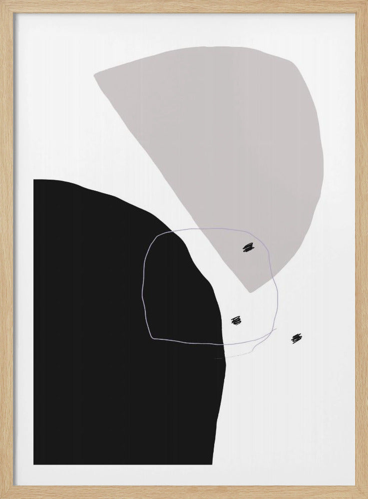 Bold Black and Gray Shapes | Poster