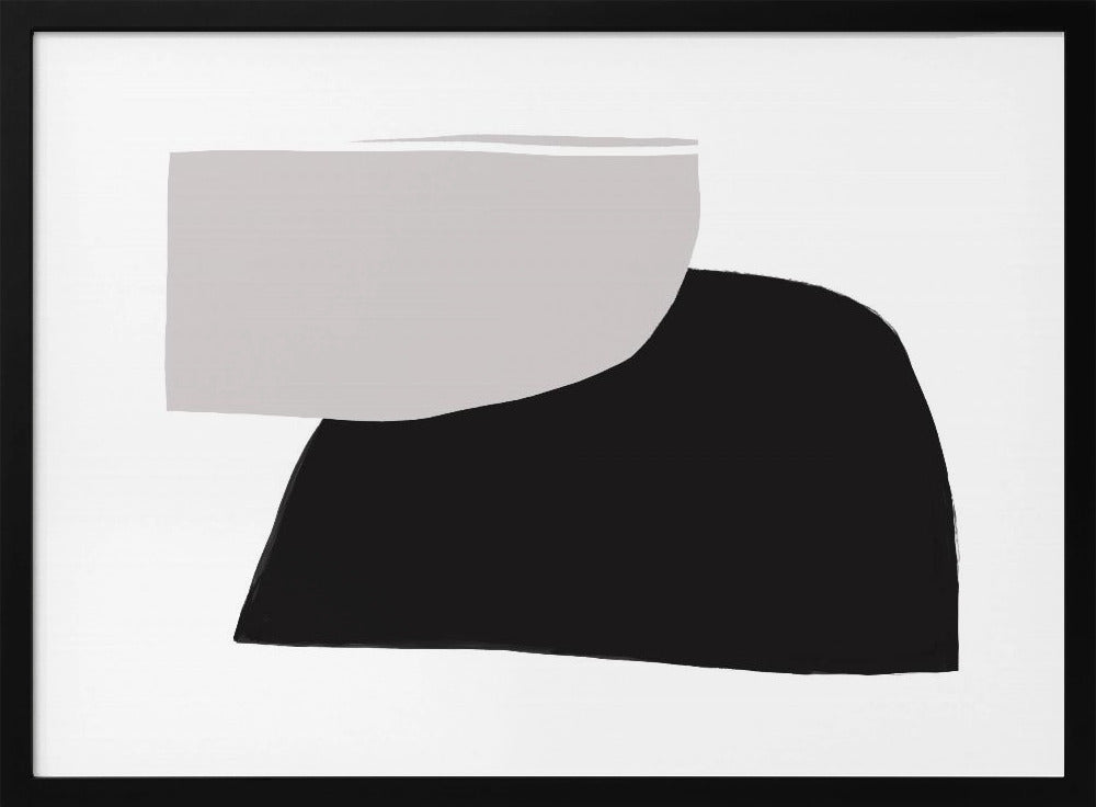Monochrome Organic Shapes | Poster