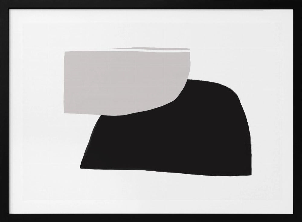 Monochrome Organic Shapes | Poster