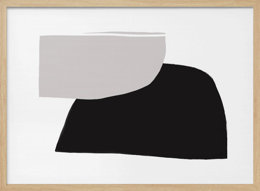 Monochrome Organic Shapes | Poster