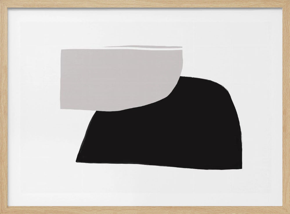 Monochrome Organic Shapes | Poster