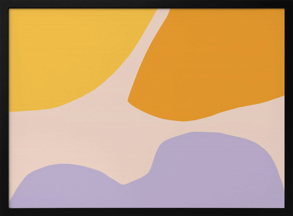 Soft Pastel Shapes in Yellow Orange and Purple | Poster