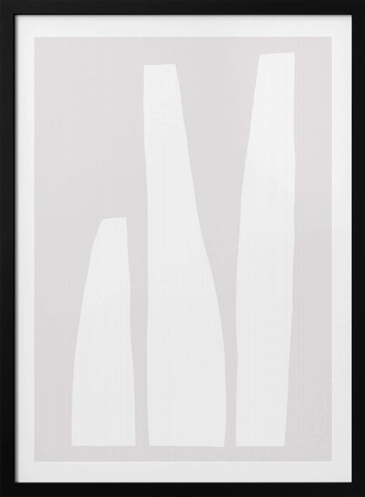 Minimalist White Shapes | Poster