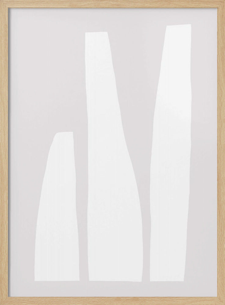 Minimalist White Shapes | Poster