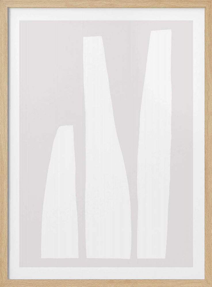 Minimalist White Shapes | Poster