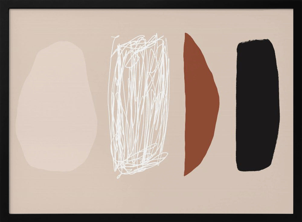 Organic Shapes in Neutral Tones | Poster