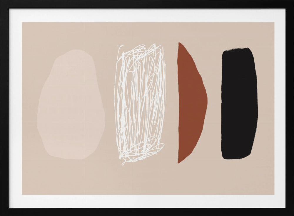 Organic Shapes in Neutral Tones | Poster