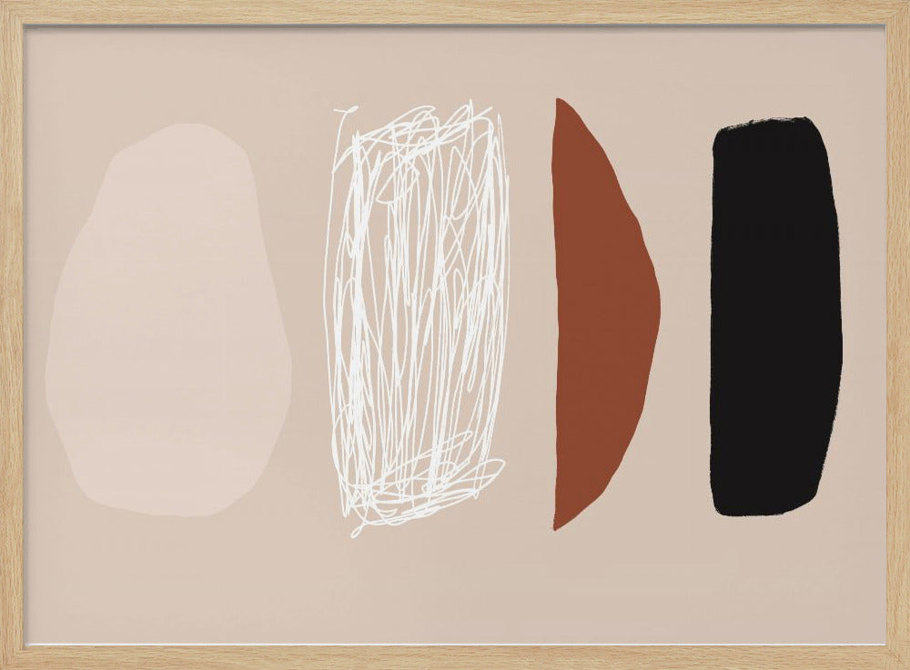 Organic Shapes in Neutral Tones | Poster