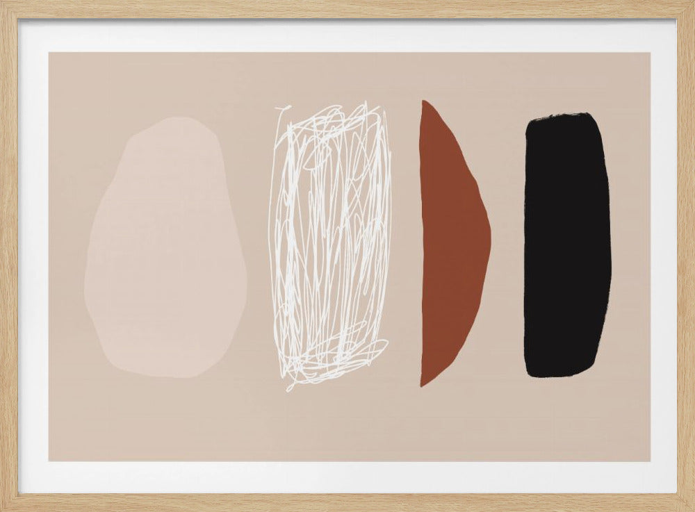 Organic Shapes in Neutral Tones | Poster