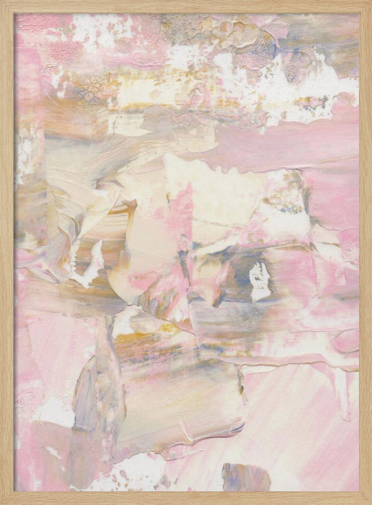 Soft Muted Pink Brushstrokes | Poster