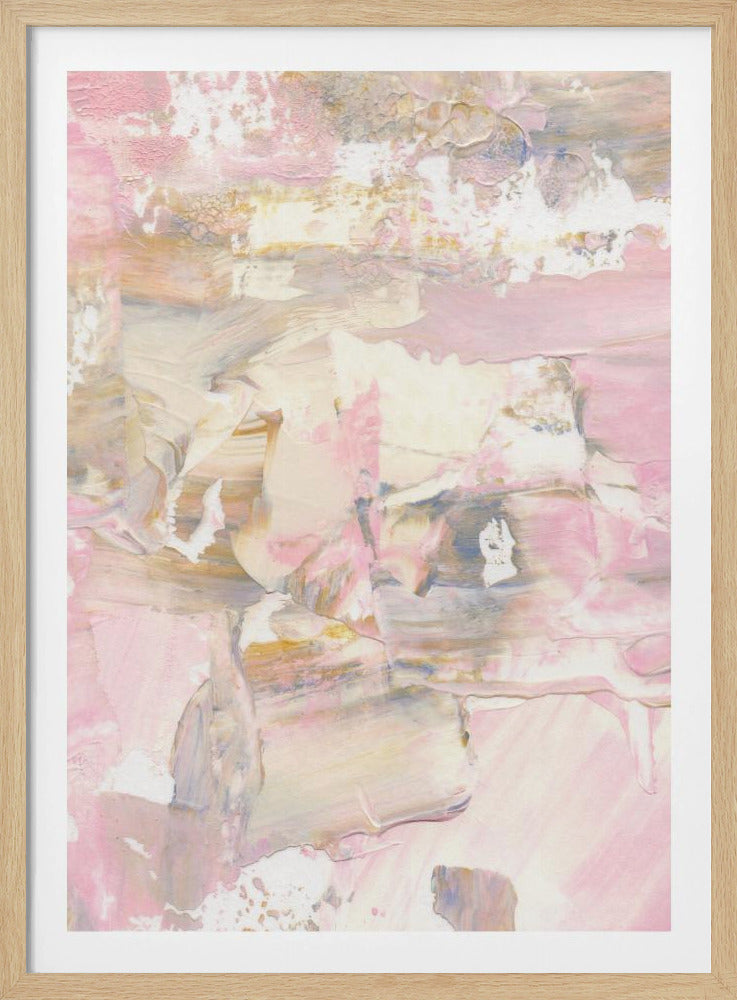 Soft Muted Pink Brushstrokes | Poster