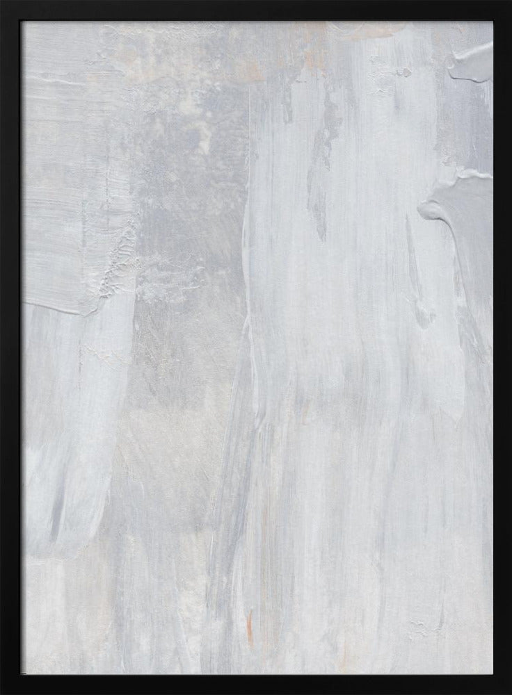 Soft Muted Gray Brushstrokes | Poster