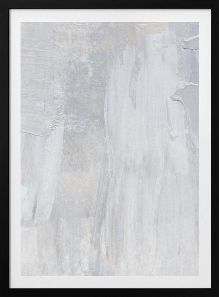 Soft Muted Gray Brushstrokes | Poster